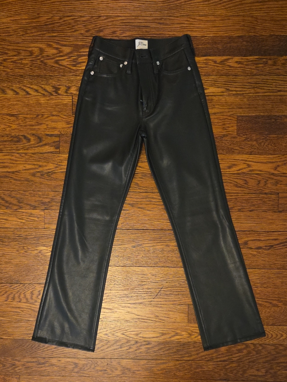 J. Crew High-rise Slim Demi-boot Faux Leather Pants
